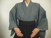 縞紗グレー 女性用