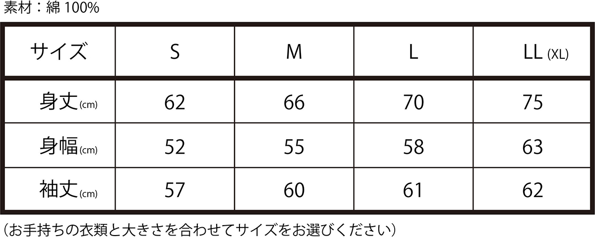 サイズ表