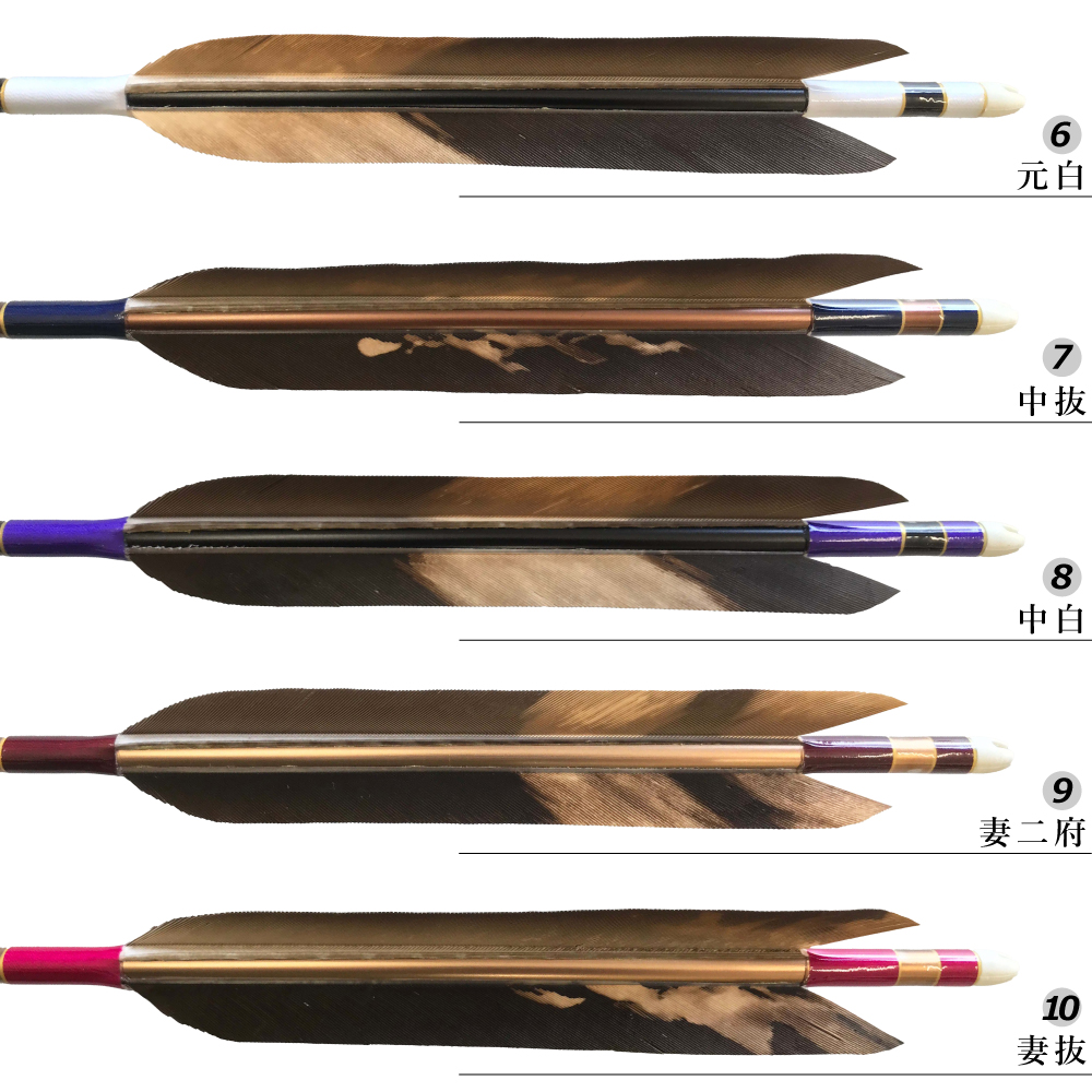 竹矢　羽根一覧